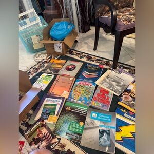 High school Assorted Educational Books Collection and many copies of lessons